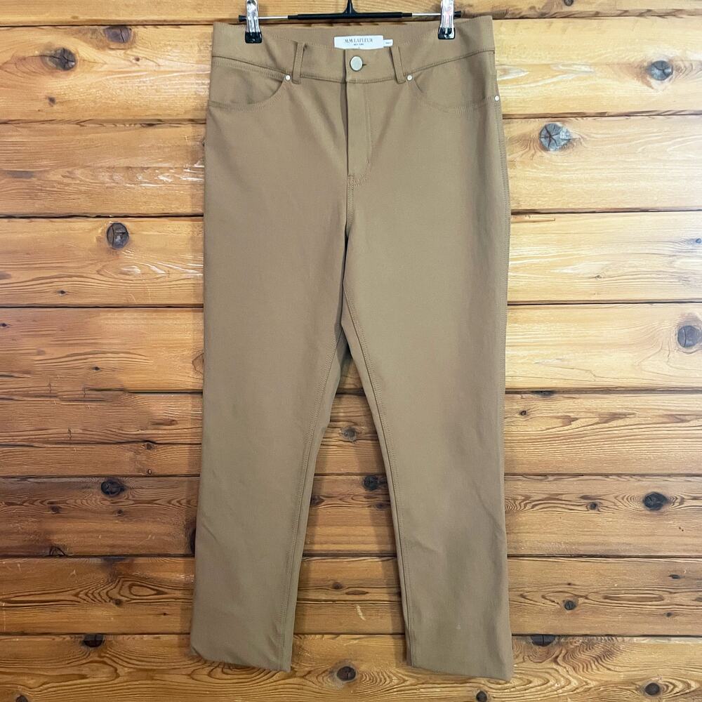 M.M Lafleur Tan Cotton Pants Adjustable Hem Size 6